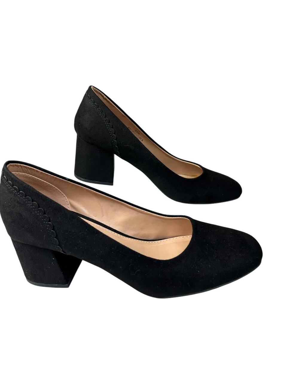 Amore Danila Black Block Heel Pumps Women’s Size 8.5M